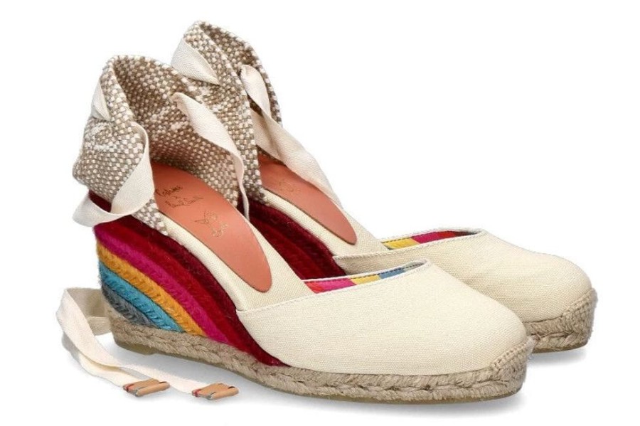 Damen Castaner Espadrilles | Castaner X Paul Smith Keilsandale Carina Ivory