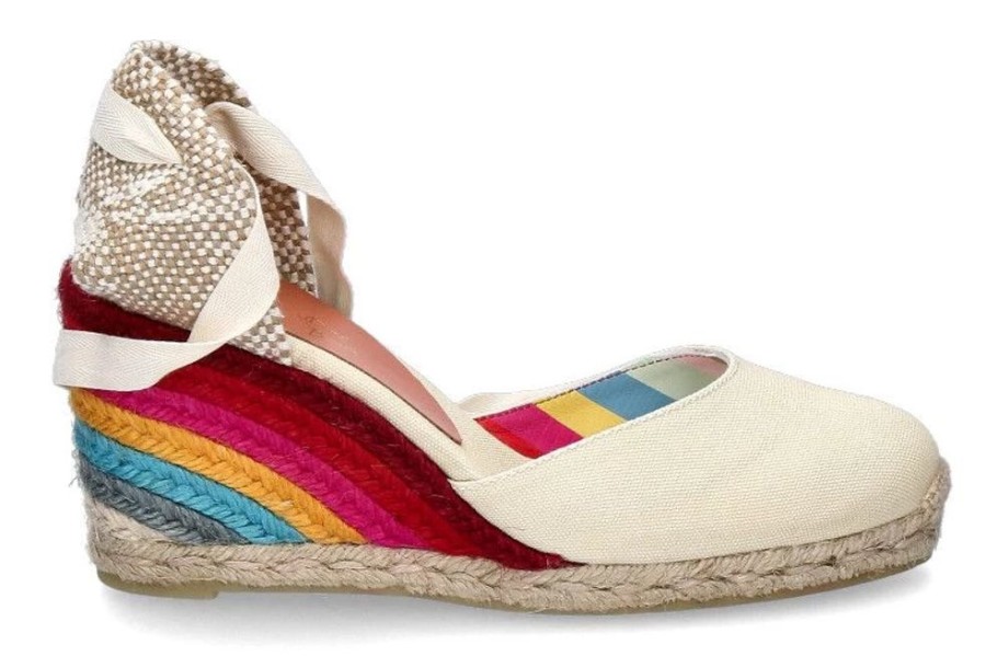 Damen Castaner Espadrilles | Castaner X Paul Smith Keilsandale Carina Ivory