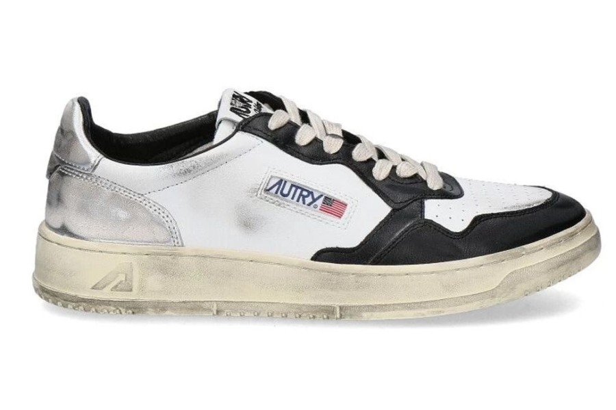 Herren Autry Sneakers | Autry Sneaker Vintage White Black Silver Sv11