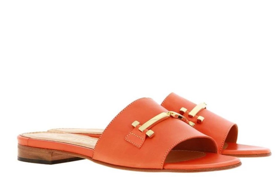 Damen Maretto Pantoletten | Maretto Pantolette Leather Papaya (39)