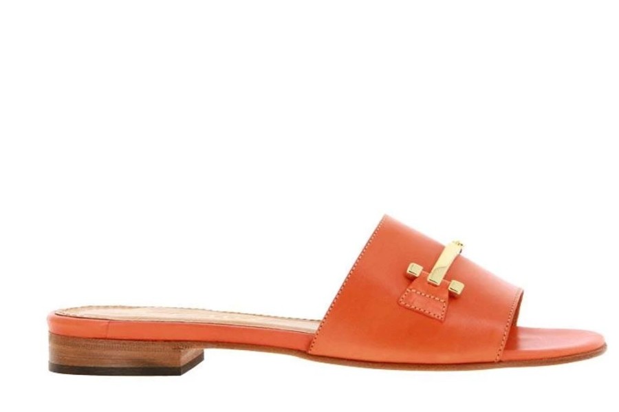 Damen Maretto Pantoletten | Maretto Pantolette Leather Papaya (39)