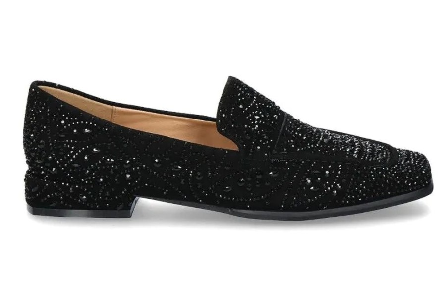 Damen Alma en pena Slipper | Alma En Pena Damen- Loafer Glitter Nero- Schwarz