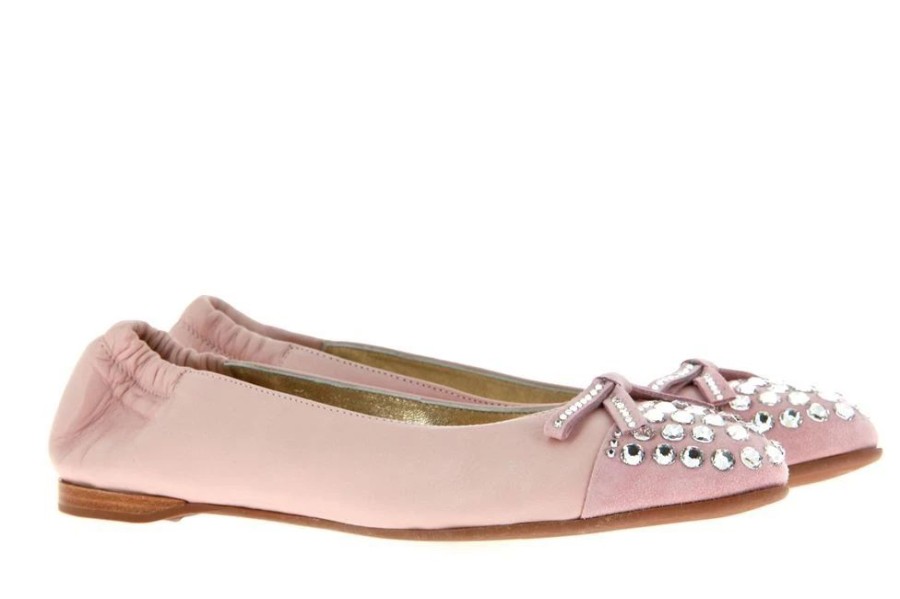 Damen ScarpaRossa Ballerinas | Scarparossa Ballerina Camoscio Grace Alaska Crystal (38U00Bd)