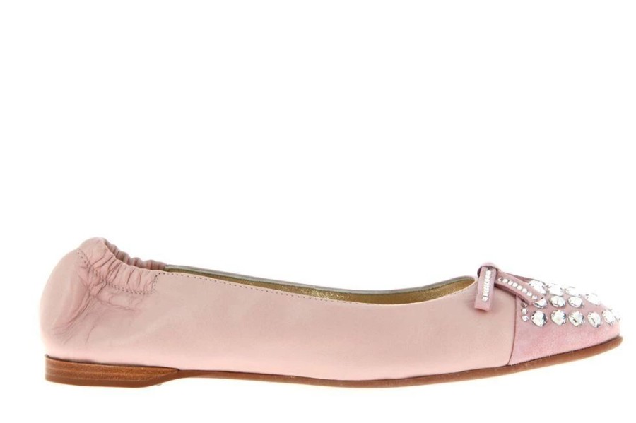 Damen ScarpaRossa Ballerinas | Scarparossa Ballerina Camoscio Grace Alaska Crystal (38U00Bd)