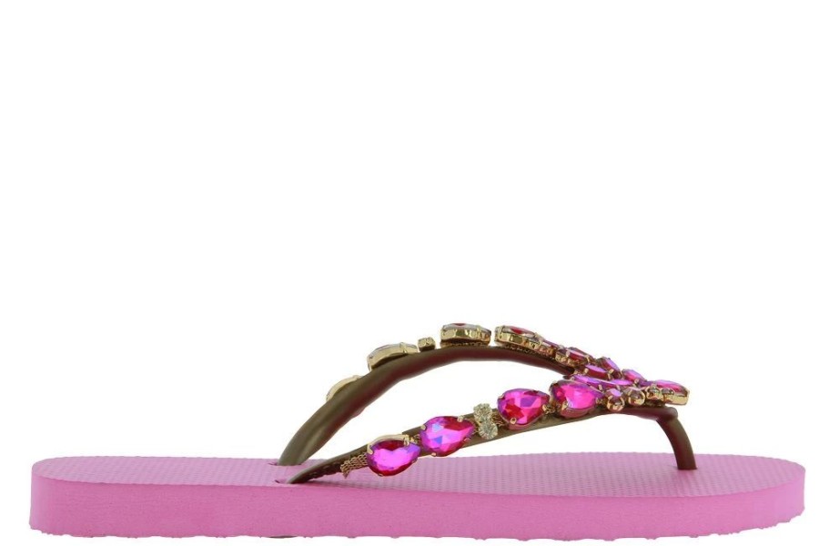 Damen CHANCLAS Sandalen | Chanclas Zehensteg Sandale Adela Diamond Pink