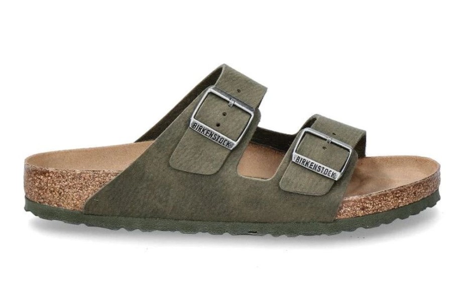 Herren Birkenstock Offene Schuhe | Birkenstock Pantolette Arizona Normal Dust Thyme