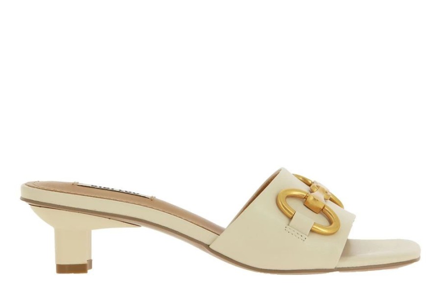 Damen Bibi Lou Pantoletten | Bibi Lou Pantolette Creme Nappa Gold