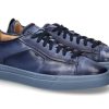 Herren Santoni Sneakers | Santoni Sneaker Nappa Blu