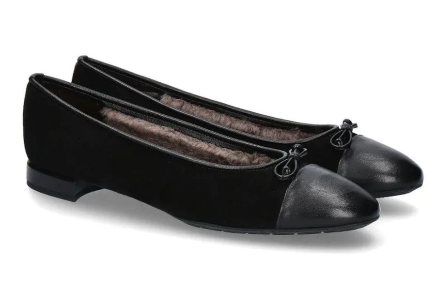 Damen Brunate Ballerinas | Brunate Ballerina Gefu00Fcttert Pia Nappa Camoscio Nero