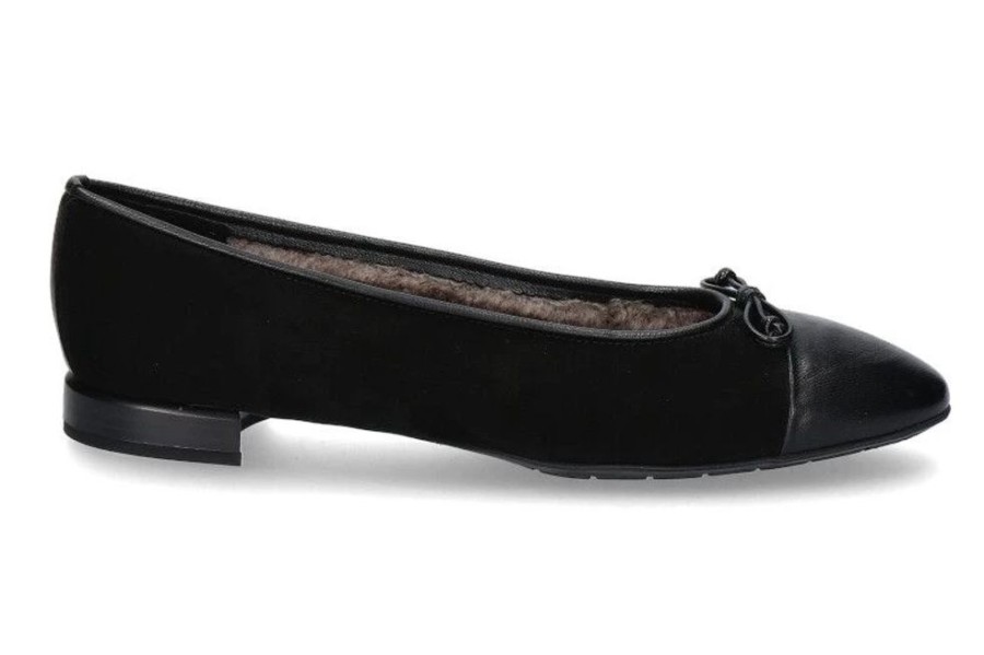 Damen Brunate Ballerinas | Brunate Ballerina Gefu00Fcttert Pia Nappa Camoscio Nero