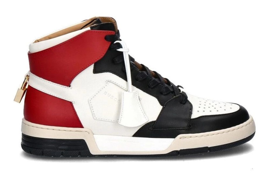 Herren Buscemi Sneakers | Buscemi Sneaker Air Jon High White Red