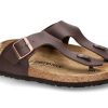 Herren Birkenstock Offene Schuhe | Birkenstock Pantolette Ramses Normal Dark Brown Birko Flor (46)