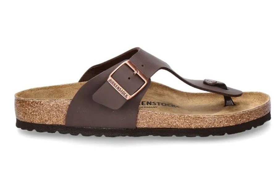 Herren Birkenstock Offene Schuhe | Birkenstock Pantolette Ramses Normal Dark Brown Birko Flor (46)