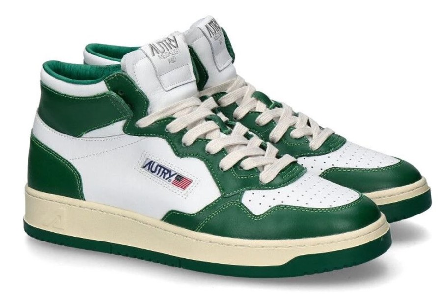 Herren Autry Sneakers | Autry Mid-Cut Sneaker Aumm-Wb03 White Green