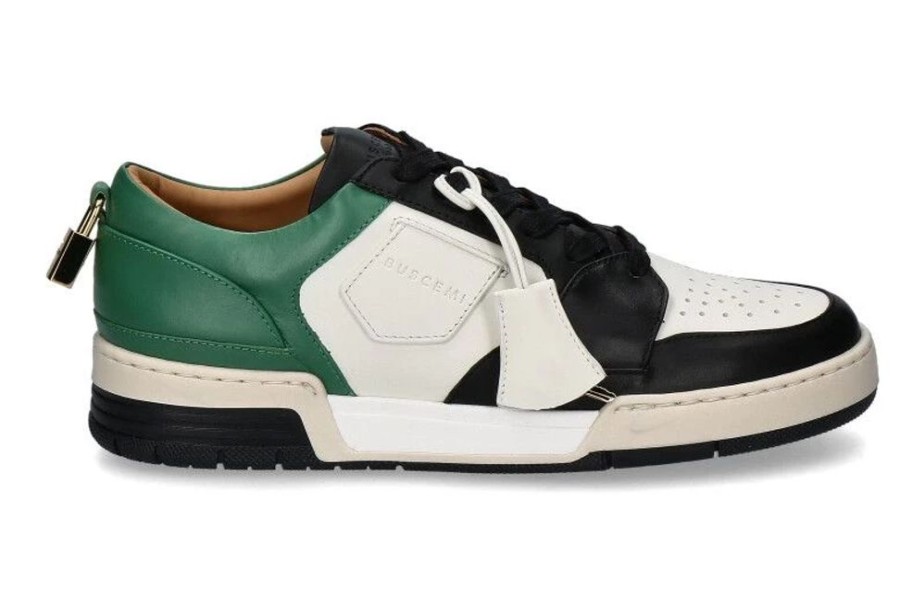 Herren Buscemi Sneakers | Buscemi Sneaker Air Jon Low Vitello Black Green