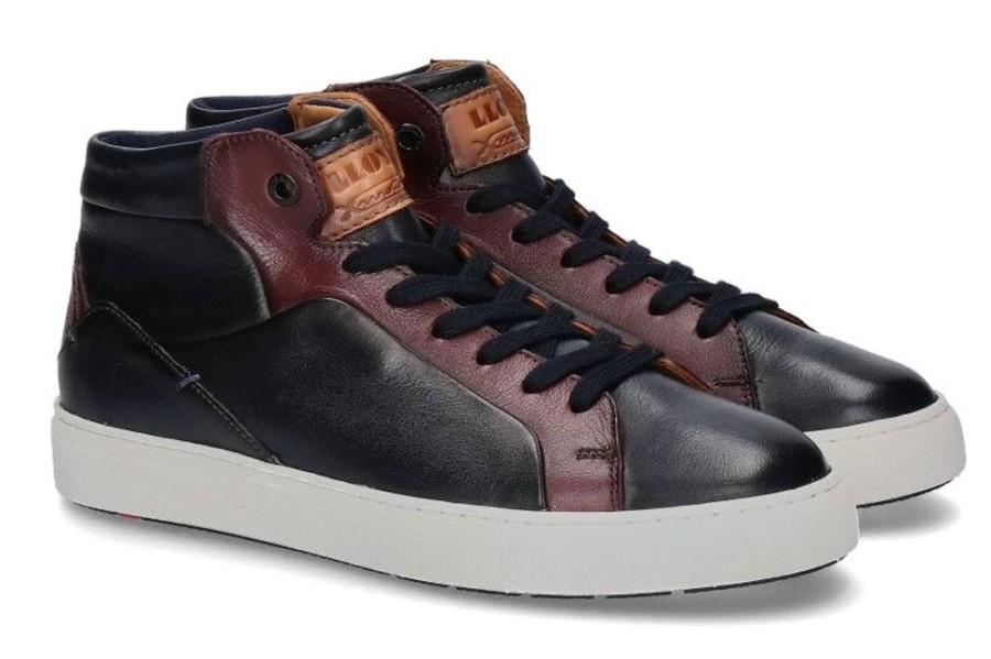 Herren Lloyd Sneakers | Lloyd High Top Sneaker Marshal Crema Calf Midnight