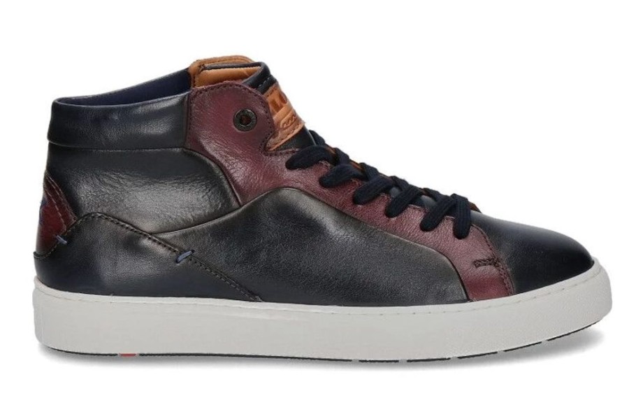 Herren Lloyd Sneakers | Lloyd High Top Sneaker Marshal Crema Calf Midnight