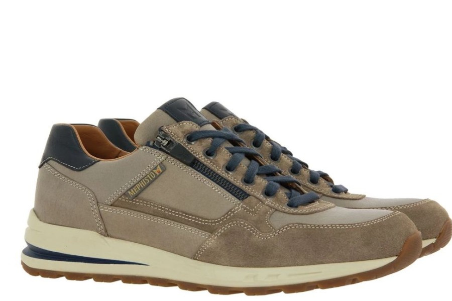 Herren Mephisto Schnurer | Mephisto Sneaker Bradley Velours Warm Grey