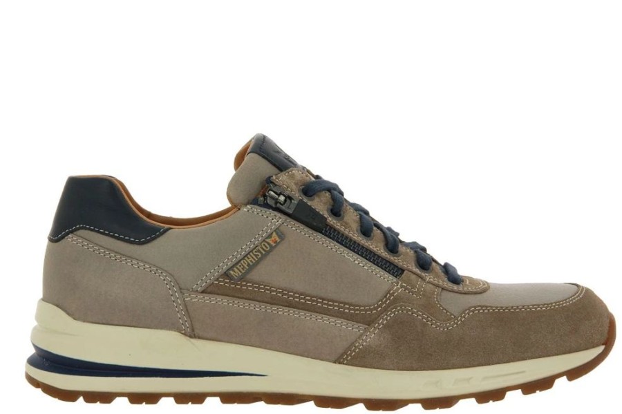 Herren Mephisto Schnurer | Mephisto Sneaker Bradley Velours Warm Grey