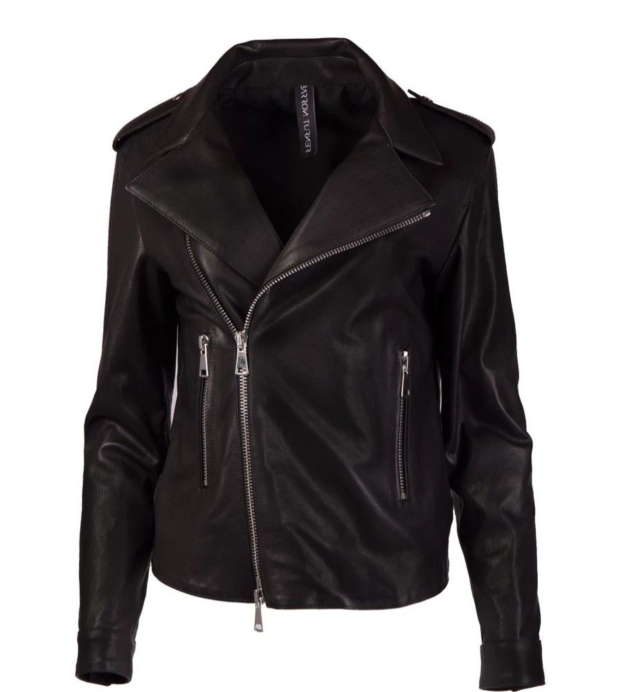 Damen Barron Turner Jacken | Barron Turner Bikerjacke Boney Classic Nero Lavato