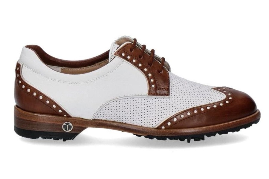 Damen Tee Golf Shoes Golfschuhe | Tee Golf Shoes Damen- Golfschuh Sally Sapin Brandy Bianco (40)