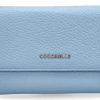 Damen Coccinelle Geldb?Rsen | Coccinelle Portemonnaie Metallic Soft Aquarelle Blue