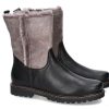 Damen dirndl + bua Warmfutter | Dirndl + Bua Stiefelette Gefu00Fcttert Paniolo Velour Schwarz Niebla (40U00Bd)