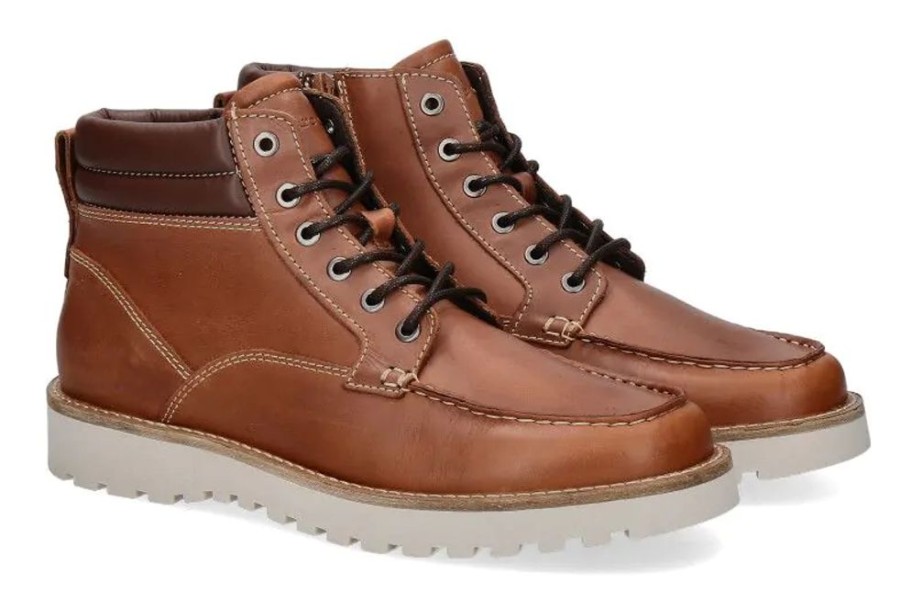 Herren Marc O'Polo Stiefeletten / Stiefel | Marc O'Polo Stiefelette Boot Cognac- Mittelbraun