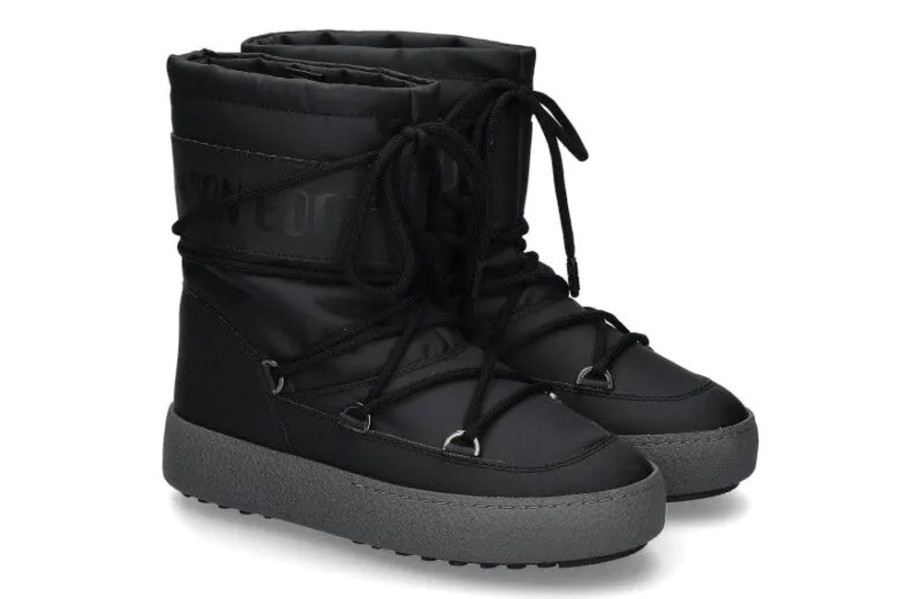 Damen Moon Boot Booties | Moon Boot Snowboot Ltrack Tube Rubber- Schwarz