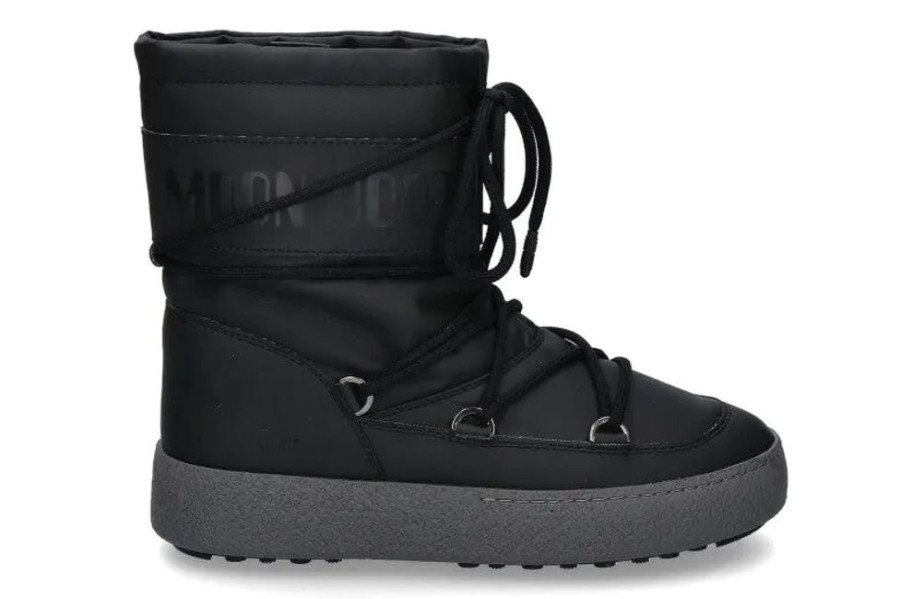 Damen Moon Boot Booties | Moon Boot Snowboot Ltrack Tube Rubber- Schwarz