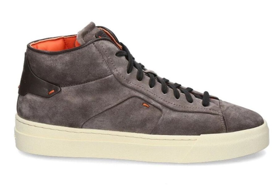 Herren Santoni Sneakers | Santoni Sneaker High Grey Taupe