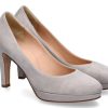 Damen Unu00fctzer Plateauschuhe | Unu00Fctzer Pumps Camoscio Velukid Grey (41)