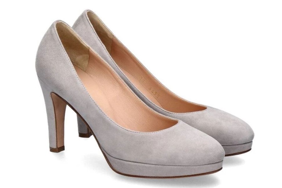 Damen Unu00fctzer Plateauschuhe | Unu00Fctzer Pumps Camoscio Velukid Grey (41)