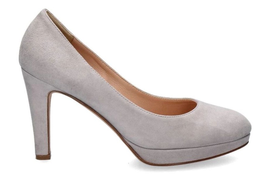 Damen Unu00fctzer Plateauschuhe | Unu00Fctzer Pumps Camoscio Velukid Grey (41)