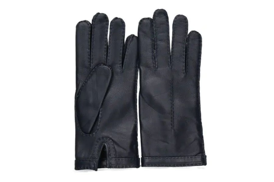 Damen Restelli Handschuhe | Restelli Damen- Lederhandschuhe 23 Capra- Dunkelblau