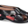 Damen Pas de rouge Sandalen | Pas De Rouge Sandale Fleur Parma Nero (38)