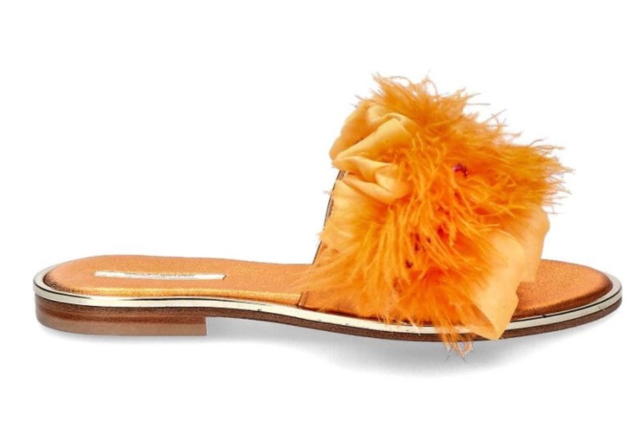 Damen Paola Fiorenza Pantoletten | Paola Fiorenza Pantolette Fascia Arancio