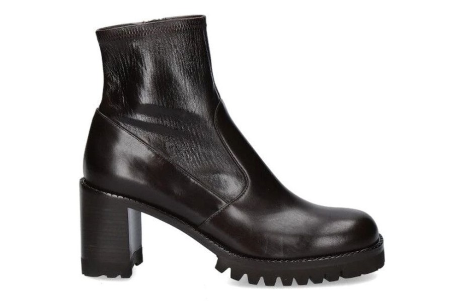 Damen Truman's Stiefeletten | Truman'S Stiefelette Vitello T. Moro Stretch- Dunkelbraun