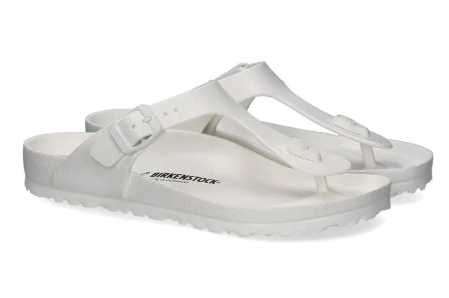 Damen Birkenstock Hausschuhe | Birkenstock Pantolette Gizeh Eva Normal White