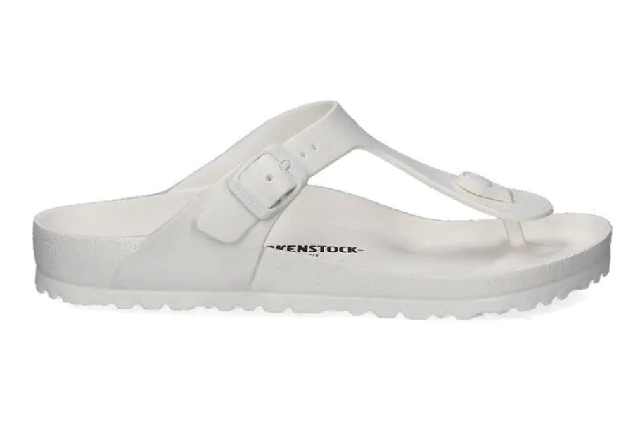 Damen Birkenstock Hausschuhe | Birkenstock Pantolette Gizeh Eva Normal White